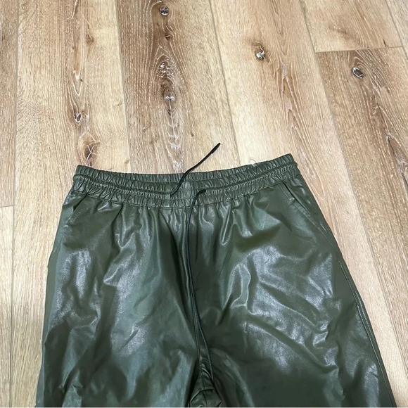 Sans Souci Women’s Dark Green Tapered Ankle Jogger Pants with Ties Size M NWT - Picture 3 of 8